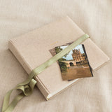 traditional photo album with box