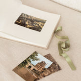 traditional photo album with box